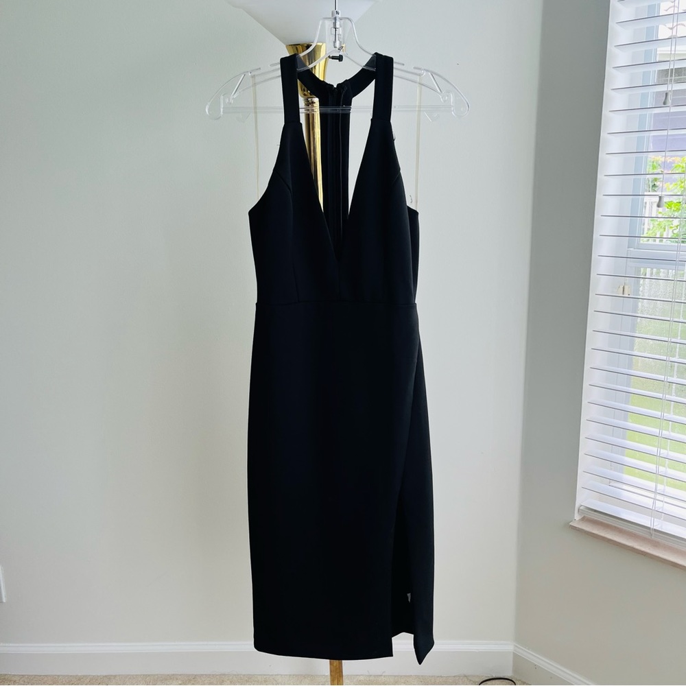 DO+BE Plunge Neck Halter Dress